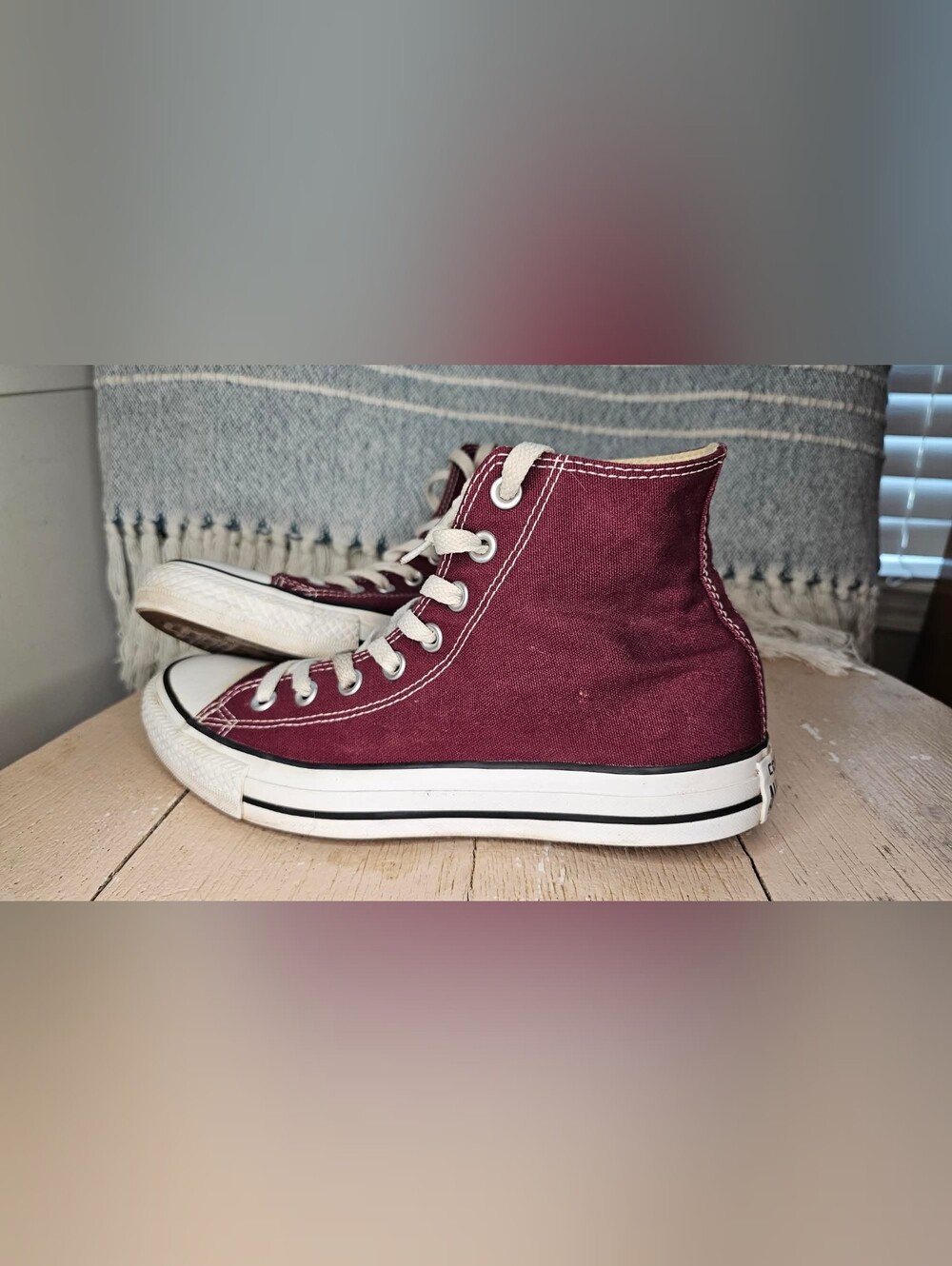 Converse Chuck Taylor All Star High Tops – Burgundy / Maroon – Women’s 9.5 - Picture 2 of 5